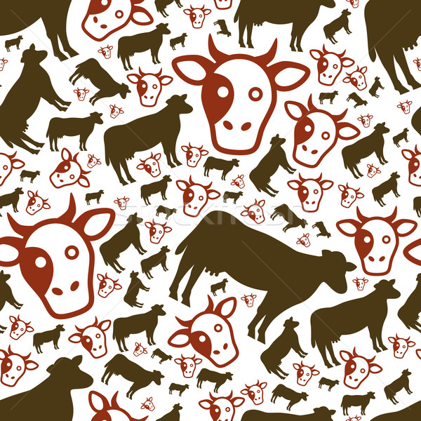 cow seamless pattern Stock photo © glorcza