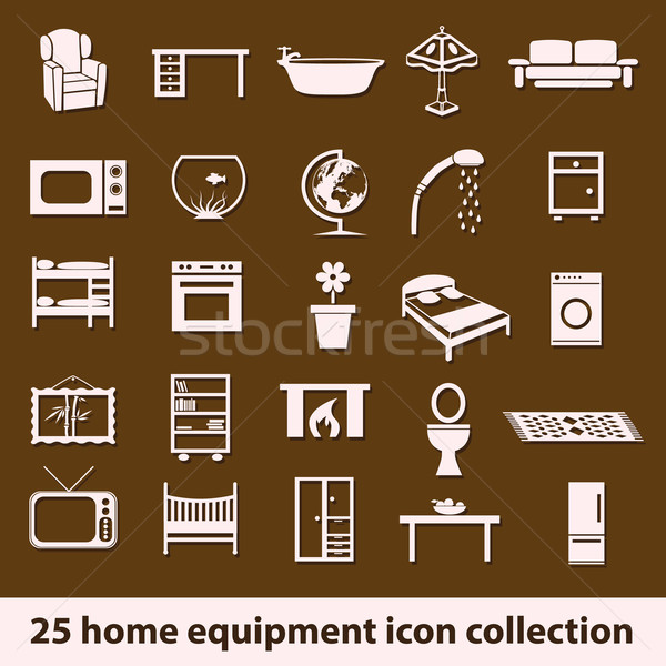 home equipment icons Stock photo © glorcza