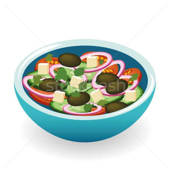 Plantaardige salade kaas koken kok eten Stockfoto © glorcza