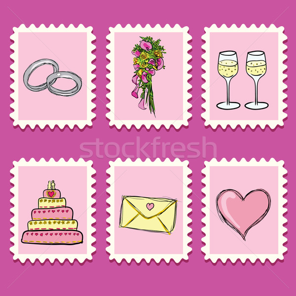 Stock photo: wedding set