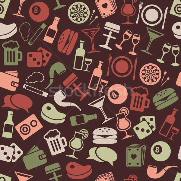 pub seamless pattern Stock photo © glorcza