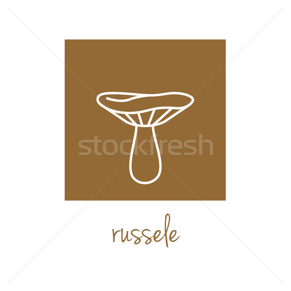 russele icon on brown square Stock photo © glorcza