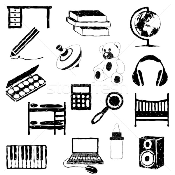 children room doodle images Stock photo © glorcza