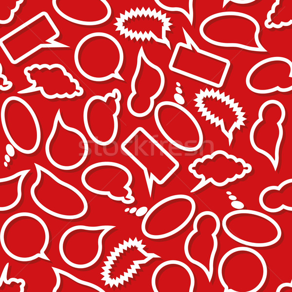 communication bubbles seamless pattern Stock photo © glorcza