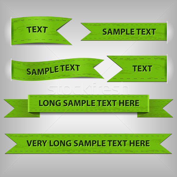 Grünen Bänder Probe Text Papier Zeichen Stock foto © glorcza