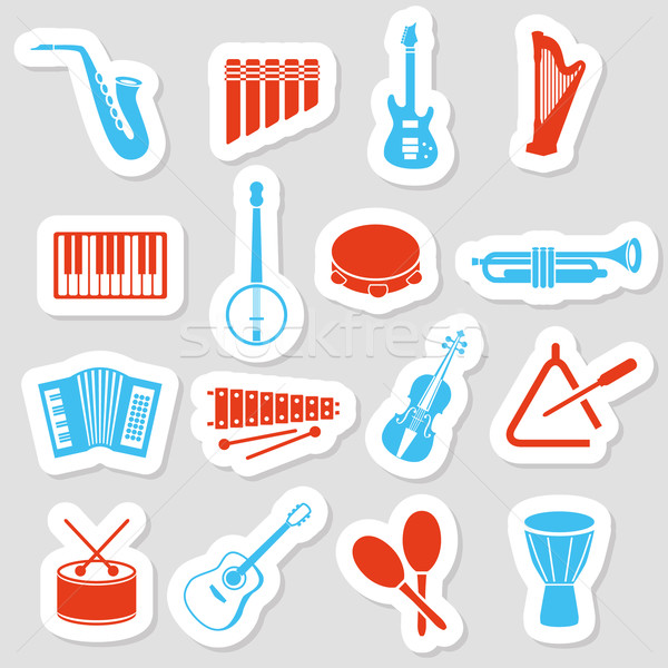 music instruments stickers Stock photo © glorcza