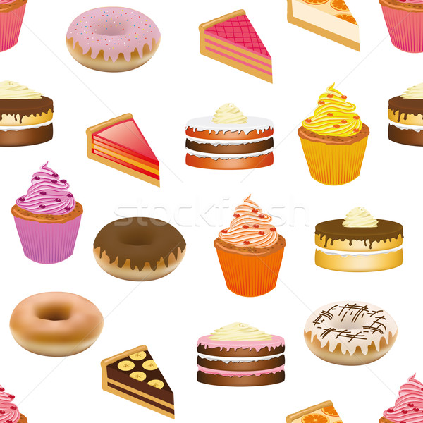 cakes seamless pattern Stock photo © glorcza