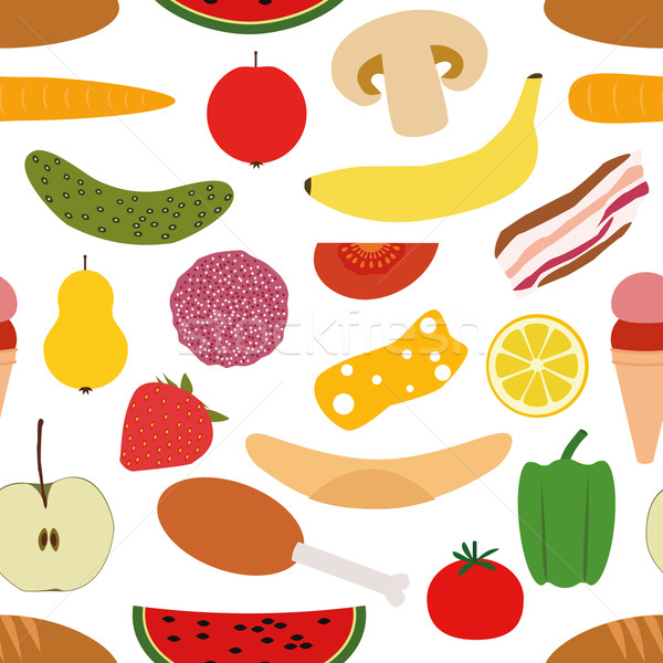 Stock photo: foods seamless pattern