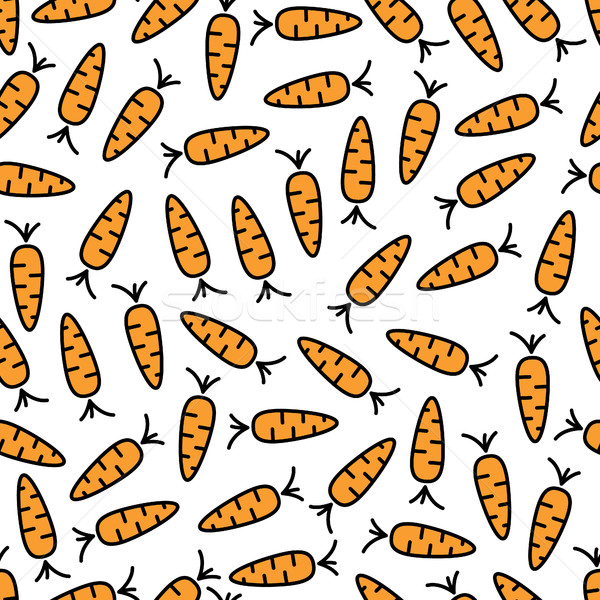 orange carrot seamless pattern Stock photo © glorcza