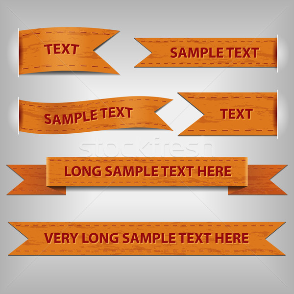 Orange Bänder Probe Text Papier Zeichen Stock foto © glorcza