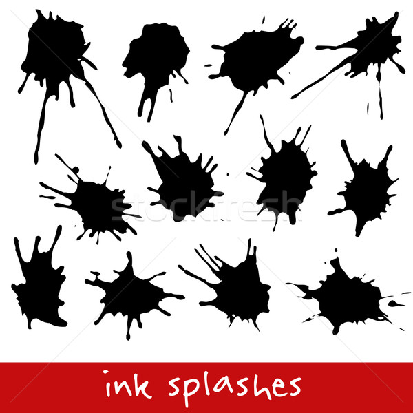 ink splash collection Stock photo © glorcza