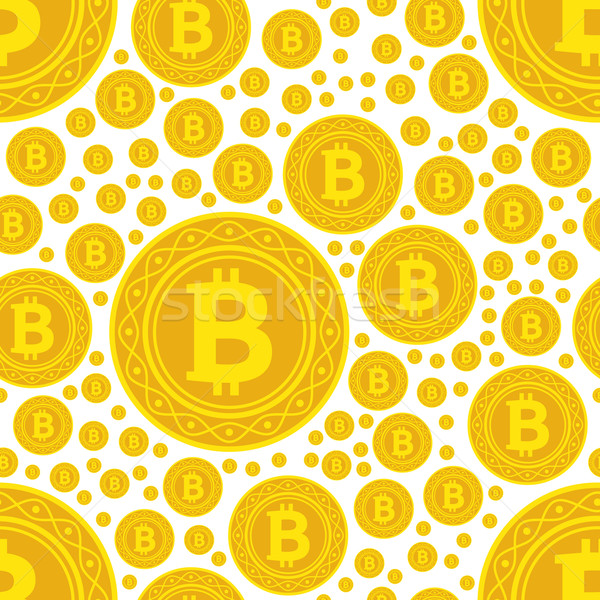 bitcoin coins seamless pattern Stock photo © glorcza