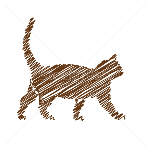 cat handwriting picture Stock photo © glorcza