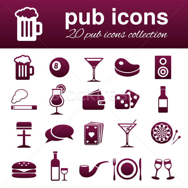 pub icons Stock photo © glorcza