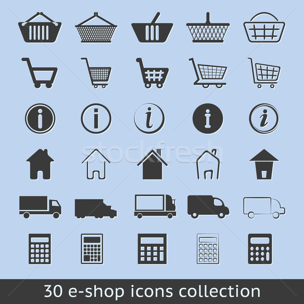 e-shop icons Stock photo © glorcza