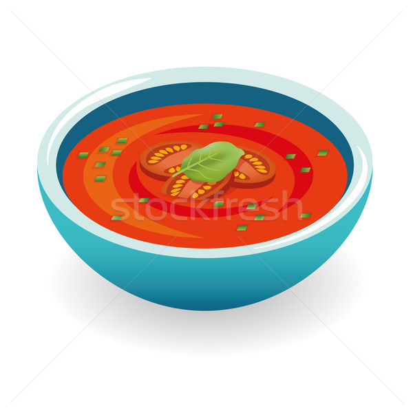 Domates çorbası gıda domates pişirmek yemek öğle yemeği Stok fotoğraf © glorcza