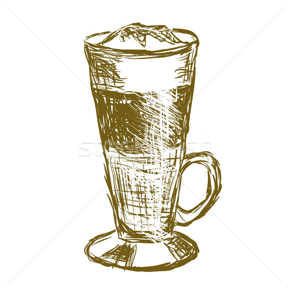 doodle latte macchiato coffee Stock photo © glorcza