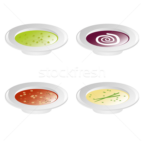 four soups Stock photo © glorcza