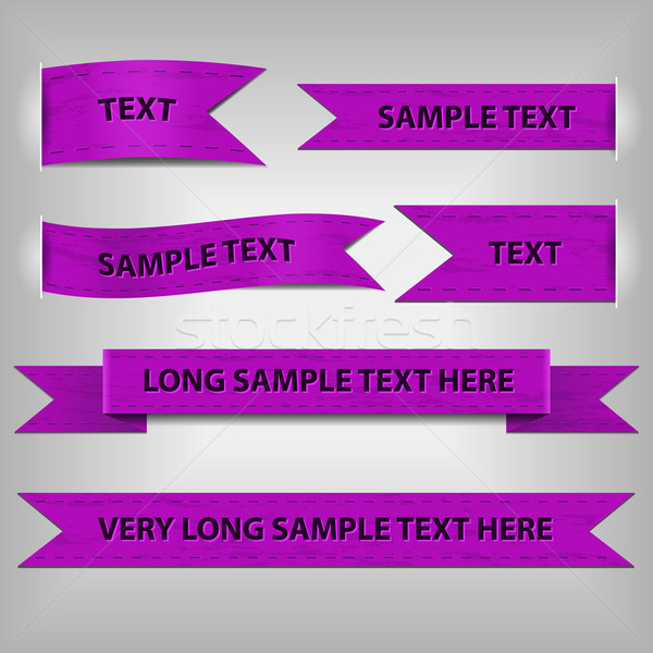 Violett Bänder Probe Text Papier Design Stock foto © glorcza