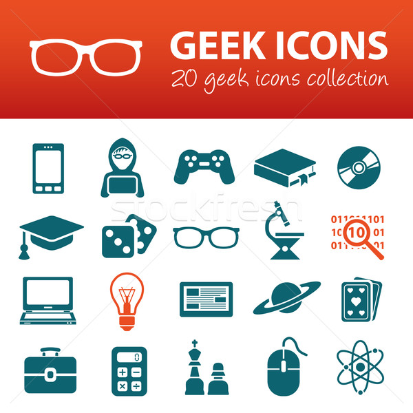 geek icons Stock photo © glorcza