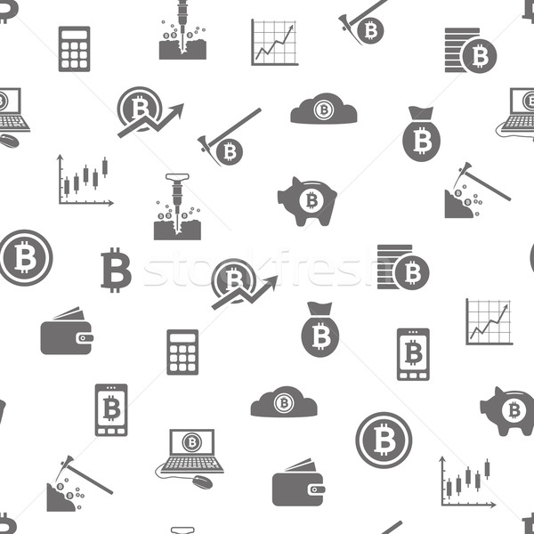 bitcoin seamless pattern Stock photo © glorcza