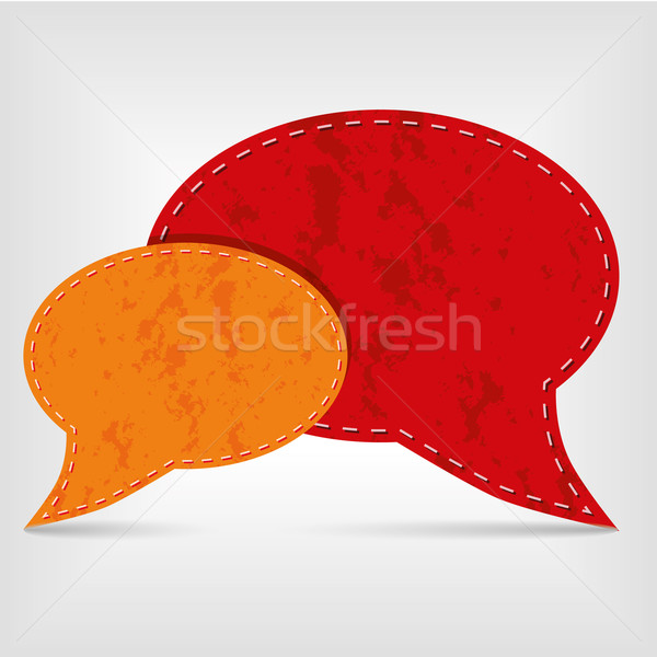 Iletişim kabarcıklar kırmızı turuncu bilgisayar sanat Stok fotoğraf © glorcza