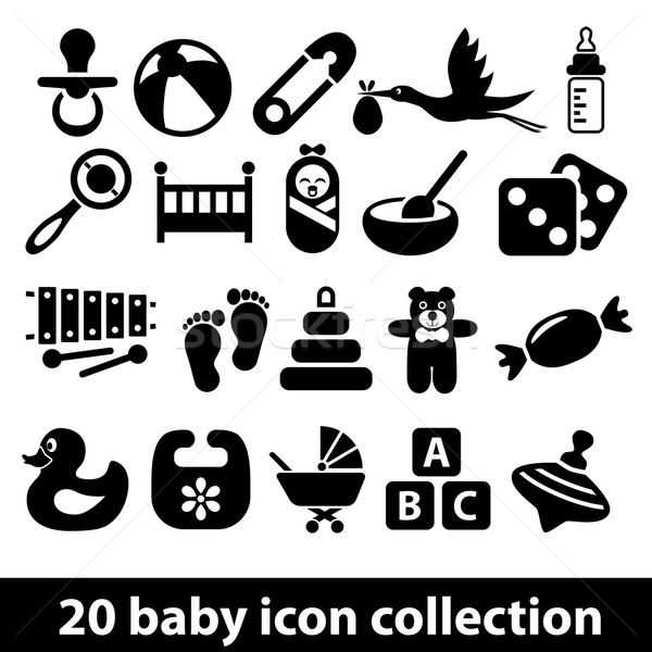 baby icons Stock photo © glorcza