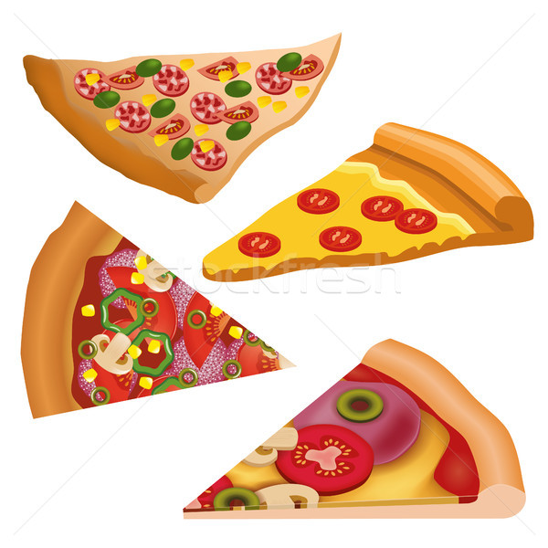 slice of pizza collection Stock photo © glorcza