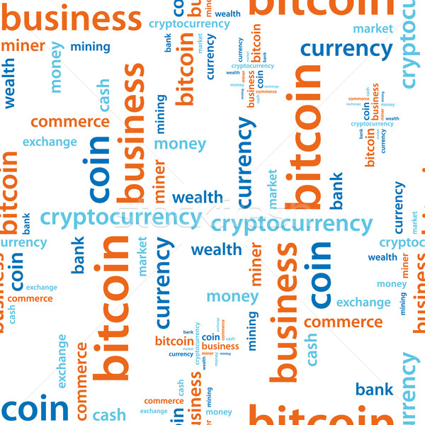 bitcoin text seamless pattern Stock photo © glorcza