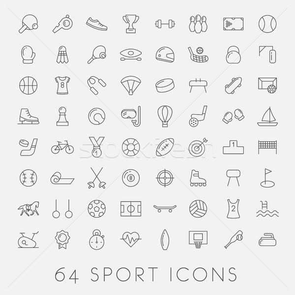 big set of sport icons Stock photo © glorcza