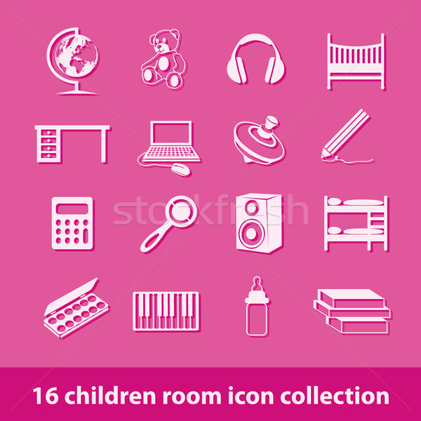 children room icons Stock photo © glorcza