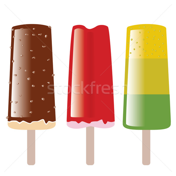Jég cukorka három fehér étel nyár Stock fotó © glorcza