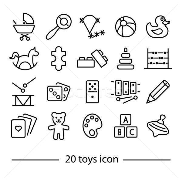 twenty line toys icon Stock photo © glorcza