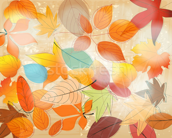 Foto d'archivio: Cute · autunno · illustrazione · vettore · stile
