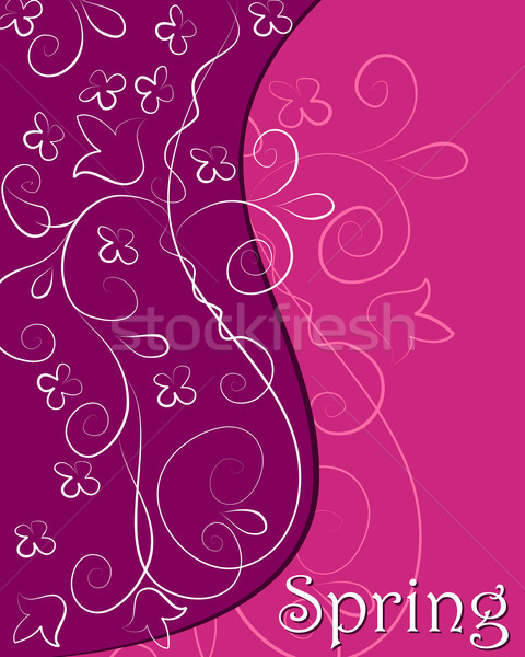 Cute printemps vecteur dessinés à la main style floral Photo stock © glyph
