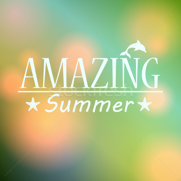 Renkli bulanık yaz metin vektör Stok fotoğraf © glyph