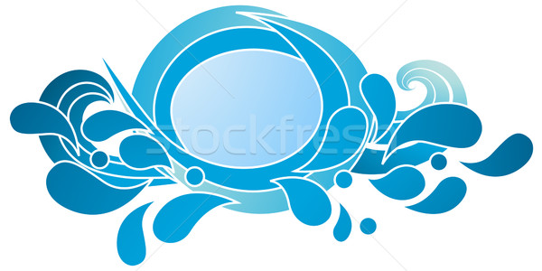 Absztrakt víz keret vektor illusztráció copy space Stock fotó © glyph
