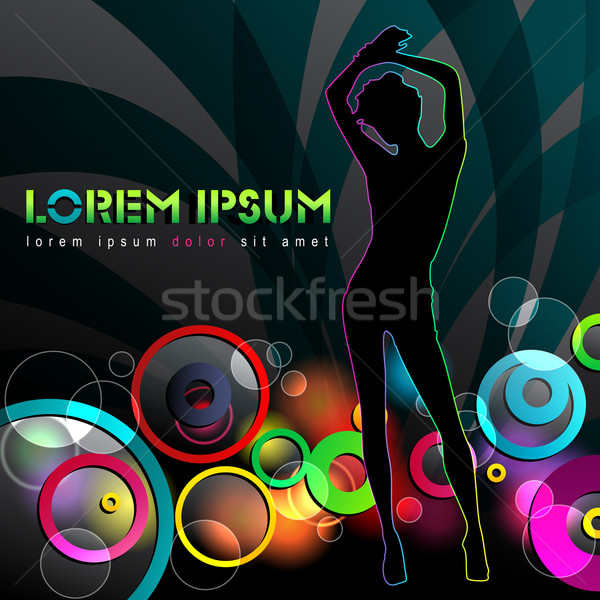 Renkli kız vektör parti örnek adam Stok fotoğraf © glyph