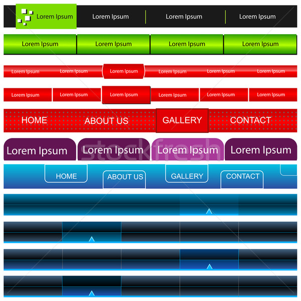 Large set of web navigation bars Stock photo © glyph
