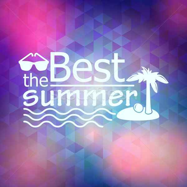 Colorful blurred hipster summer background with text Stock photo © glyph