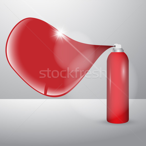 Paint spray can with speach bubble Stock photo © glyph