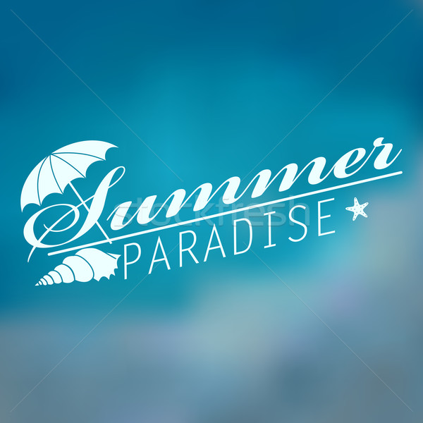 Colorful blurred hipster summer background with text Stock photo © glyph