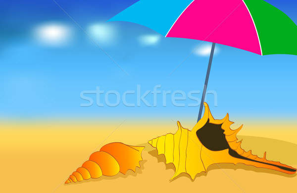 Cute verano playa vector ilustración agua Foto stock © glyph