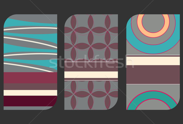 Stock photo: Set of colorful business card illustrations