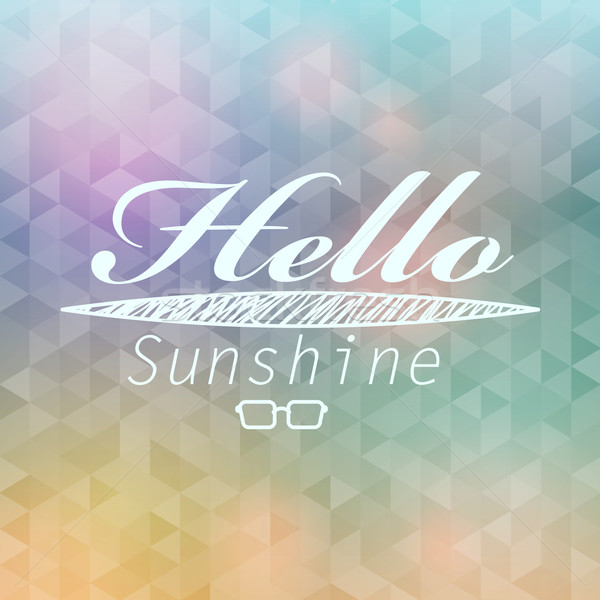 Colorful blurred hipster summer background with text Stock photo © glyph