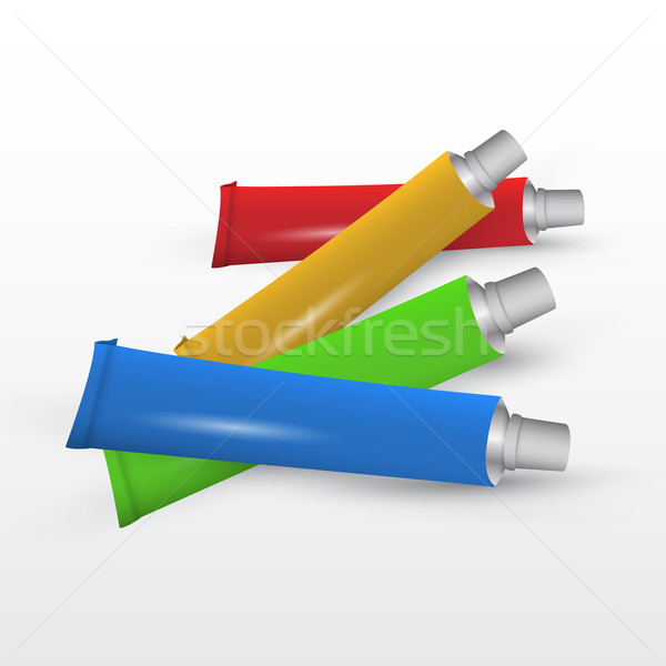 Szett festék csövek vektor illusztráció iskola Stock fotó © glyph