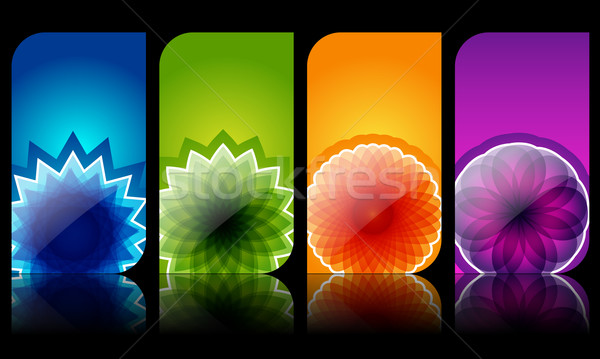 Szett modern elegáns színes névjegyek vektor Stock fotó © glyph