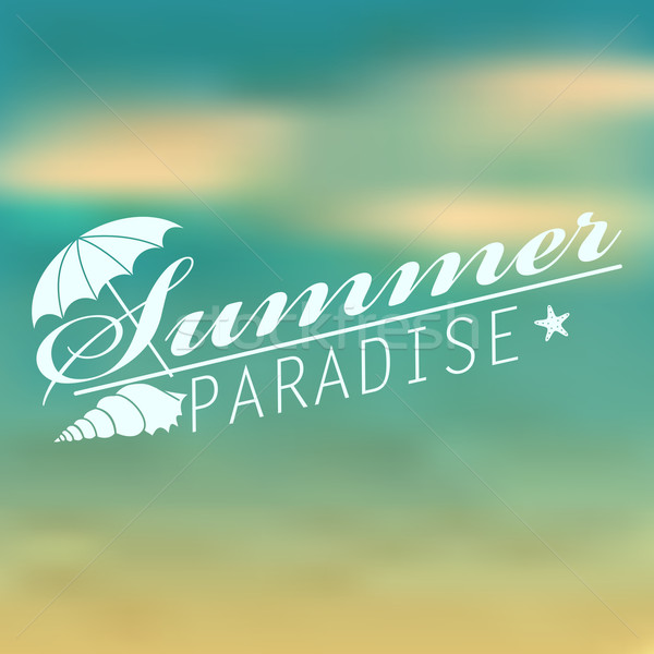 Colorful blurred hipster summer background with text Stock photo © glyph