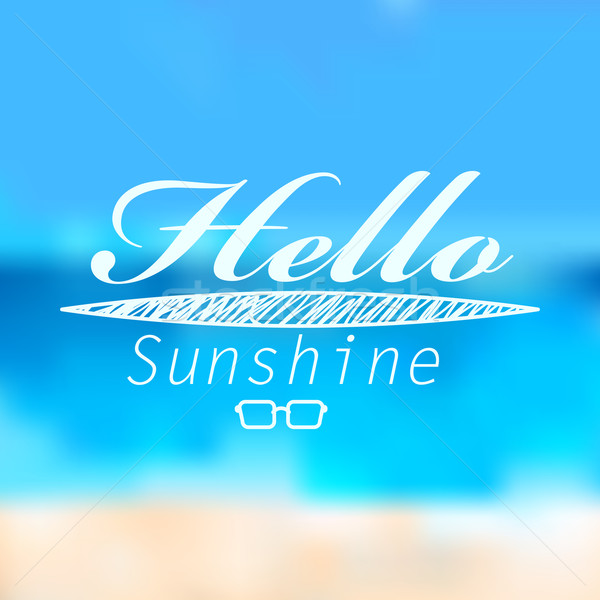 Colorful blurred hipster summer background with text Stock photo © glyph