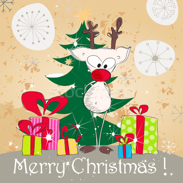 Cute Vektor Hand gezeichnet Stil Weihnachten Stock foto © glyph